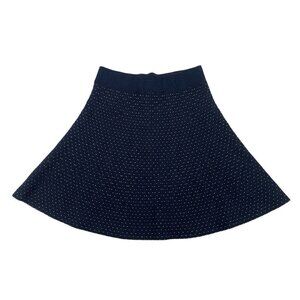 Ann Taylor Skirt Size Small Navy Blue Knee Length Wool Blend Circle Skirt Dainty